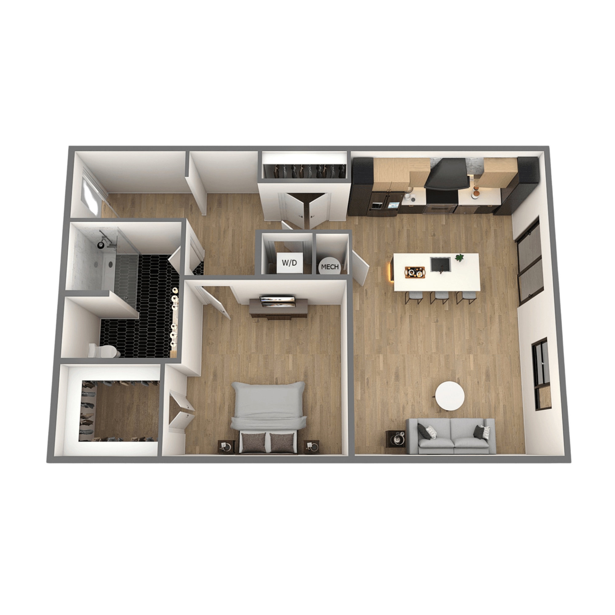Cherry hill Floor Plan at Chelsea Apartments, St Louis, 63112