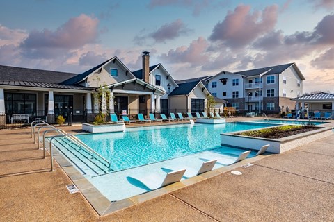 take a dip in the resort style pool at villas at houston levee west apartments