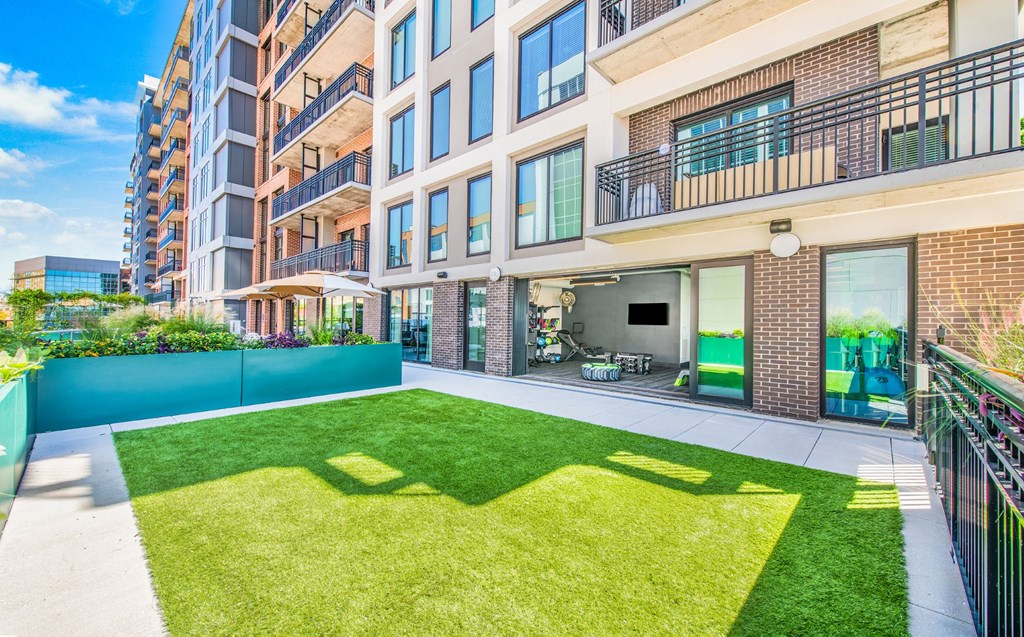 Yoga lawn at Deca Apartments, South Carolina, 29601