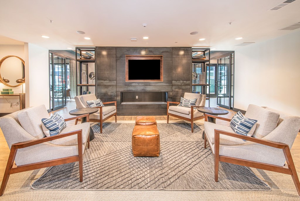 Resident lounge at Deca Apartments, Greenville, 29601