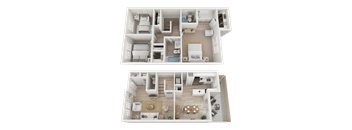 2.5 Bed 2 Bath Floorplan at Dunwoody Glen, Atlanta
