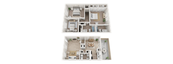 2.5 Bed 2 Bath Floorplan A at Dunwoody Glen, Georgia