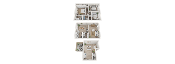 2.5 Bed 2 Bath Floorplan C at Dunwoody Glen, Atlanta, GA