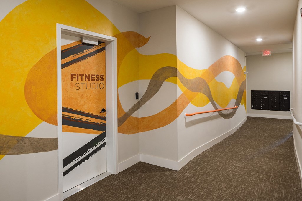 Fitness Center with Cardio, CrossFit & Yoga Components at Echo at North Pointe Center Apartment Homes, Alpharetta, GA 30009