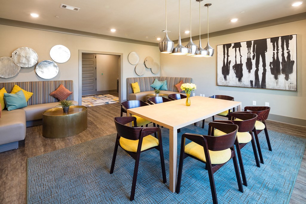 Stunning Modern Design Community Clubhouse with Ample Space and Amenities at Echo at North Pointe Center Apartment Homes, Alpharetta, GA 30009