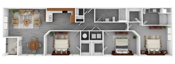 Enclave floorplan at Grand Island Apartments, Memphis, 38103