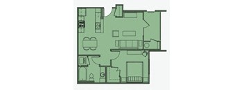 1 bed 1 bath at Esplanade District Apartments, Little Rock, 72114