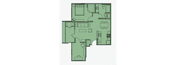 1 bed 1 bath B at Esplanade District Apartments, Little Rock, AR,72114