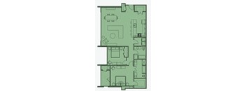 2 bed 2 bath B at Esplanade District Apartments, Little Rock