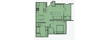 1 bed 1 bath A at Esplanade District Apartments, Little Rock, AR