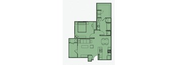 1 bed 1 bath C at Esplanade District Apartments, Little Rock, Arkansas