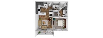 Evergreen Floor Plan  at City Place, Memphis, TN, 38125