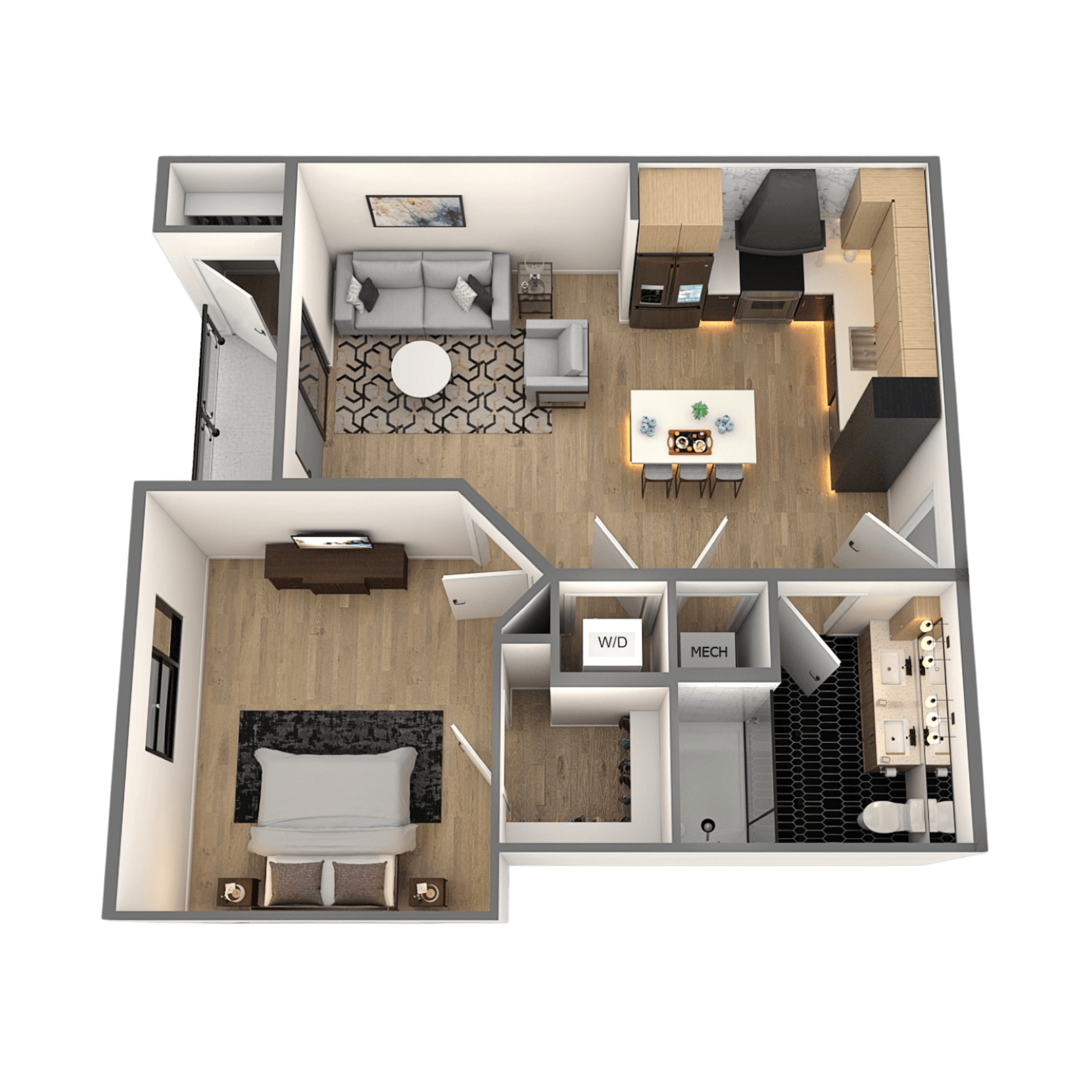Fifth Ave Floor Plan at Chelsea Apartments, St Louis, MO