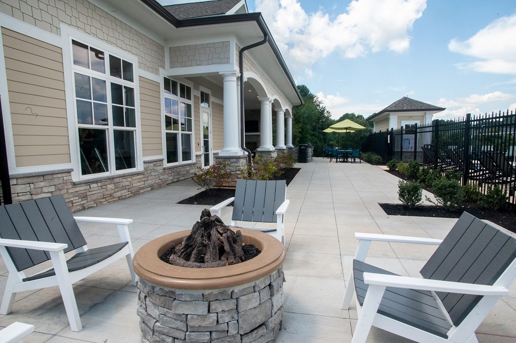 fire pit at Fifth Street Place Apartments, Charlottesville