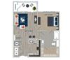 A1E Floor Plan A1E Floor Plan at Fifth Street Place Apartments, Charlottesville, Virginia