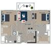B2D Floor Plan B2D Floor Plan at Fifth Street Place Apartments, Charlottesville, VA