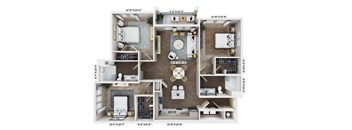 a floor plan of a 1 bedroom floor plan