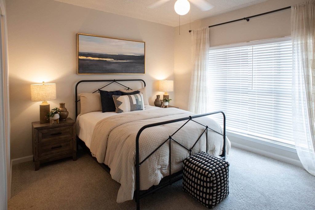 a bedroom with a bed and a window at Appling Lakes, Cordova, TN, 38016