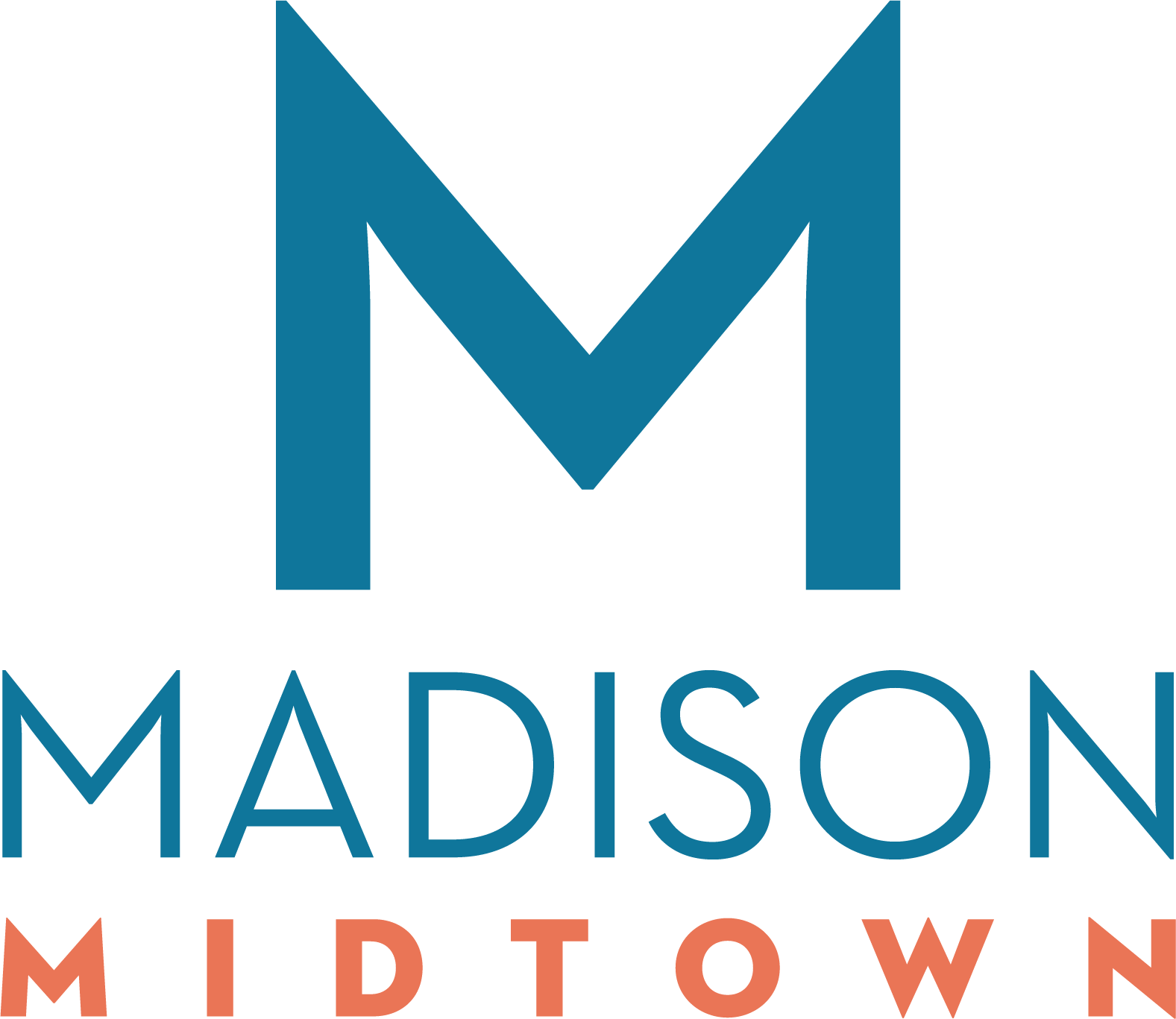 A blue letter M followed by the words "MADISON MIDTOWN" in blue and red.