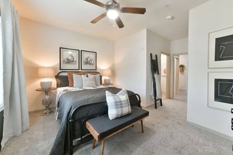 Master Bedroom Feels Large and Spacious with Impressive High Ceilings and Large Walk-In Closets at Ashby at Ross Bridge, Hoover, AL 35226