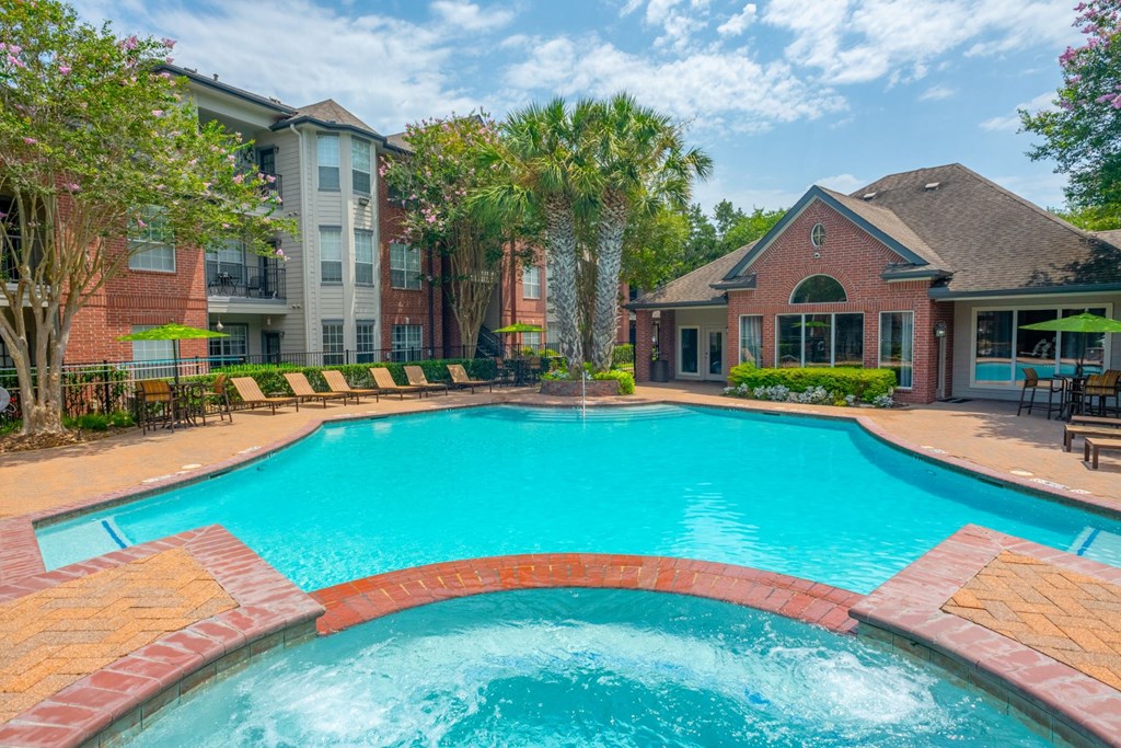 our apartments offer a swimming pool  at The Aster Sugar Land, Sugar Land, TX, 77498