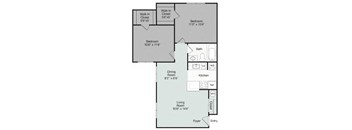 2 bed 2 bath B at Brightwaters Apartments, Little Rock, AR,72202