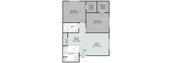 2 bed 2 bath at Brightwaters Apartments, Little Rock, 72202