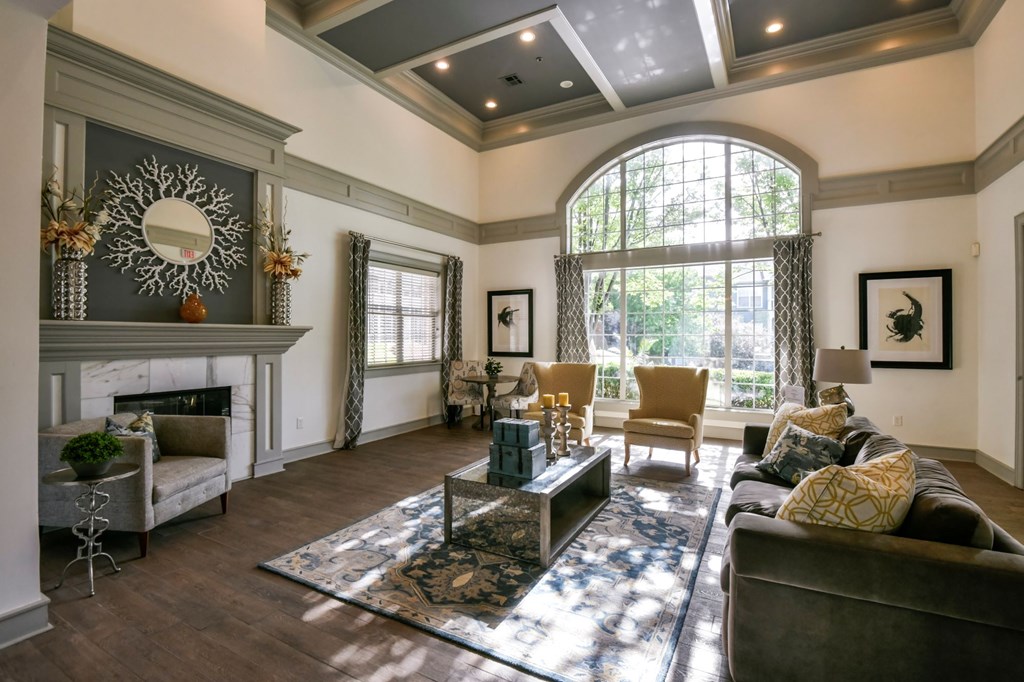 Clubroom With Fireplace at Cambridge Square, Overland Park, KS, 66211
