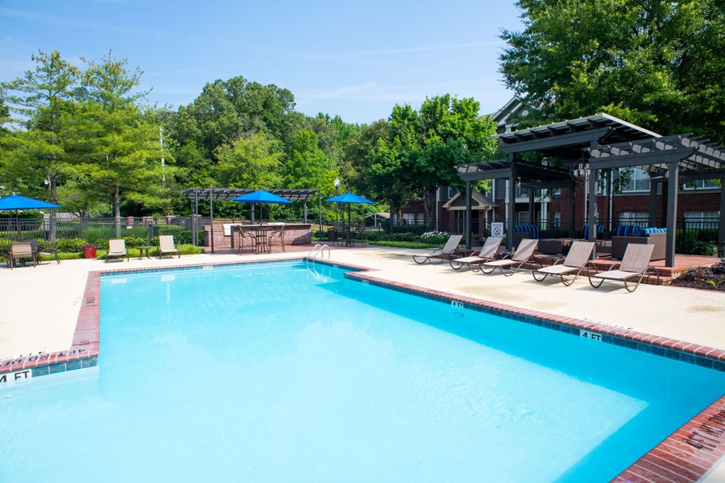 our apartments showcase a swimming pool  at Lincoln at Wolfchase, Cordova, TN 38016