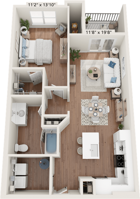 A1 Floor Plan at The One at Millington, Tennessee
