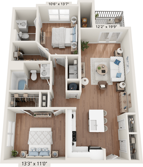 B1 Floor Plan at The One at Millington, Millington