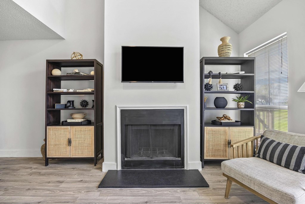 Fireplace Sitting Area at Pointe Royal, Overland Park, KS, 66213