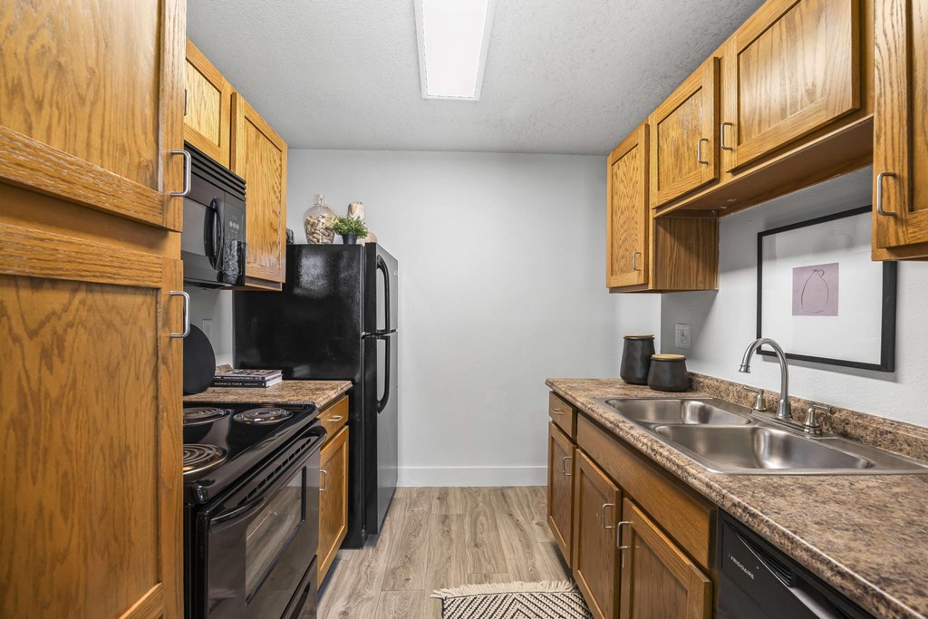 Model kitchen at Pointe Royal, Overland Park