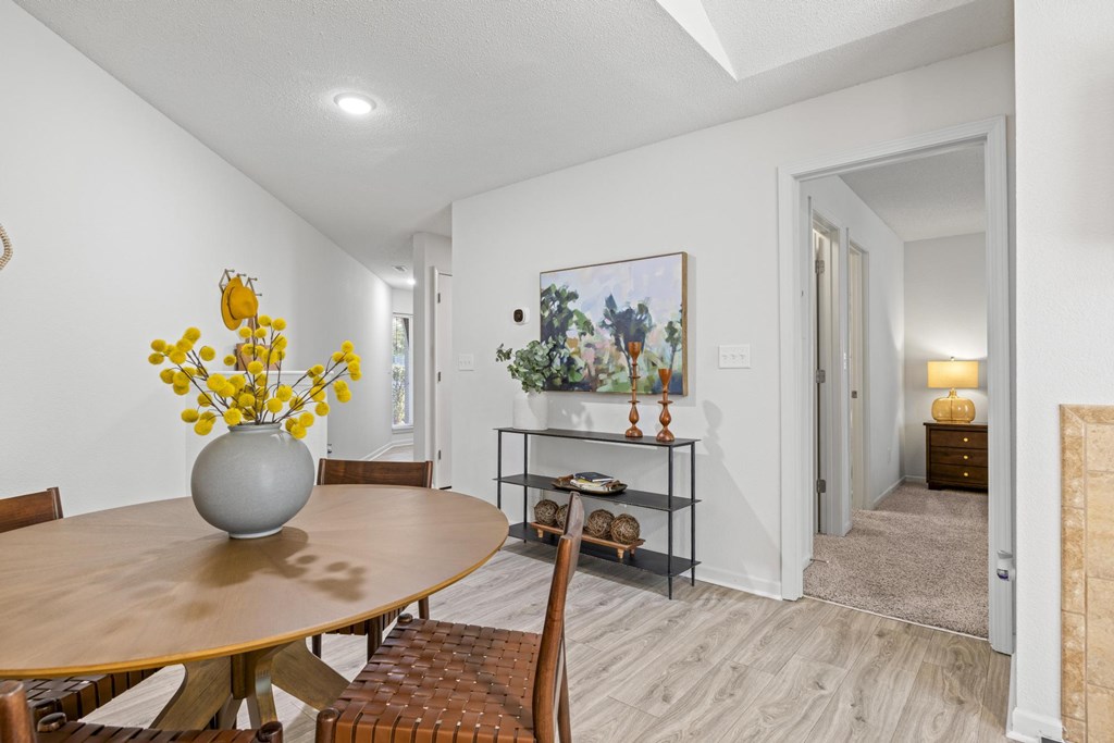 model dining room at Pointe Royal, Kansas