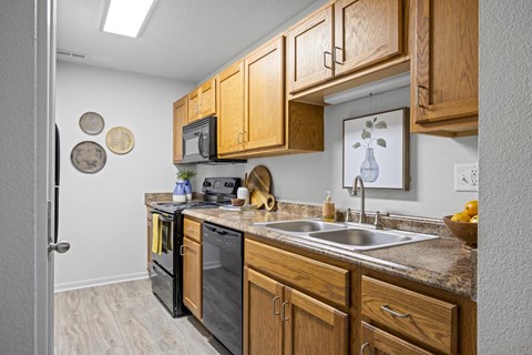 Model kitchen at Pointe Royal, Overland Park
