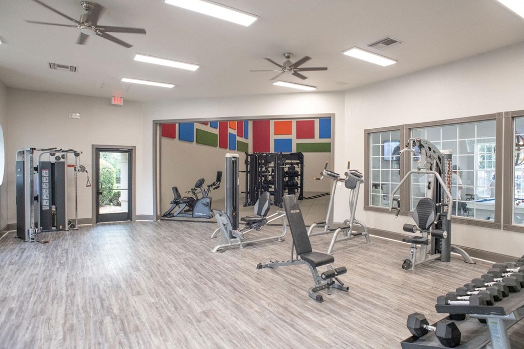 Modern and Expansive Fitness Centerat Polos at Hudson Corners Apartments, South Carolina 29650
