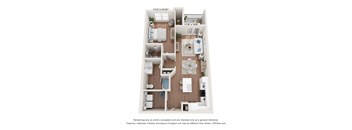 A1 Floor Plan at The One at Spartanburg, Spartanburg, SC, 29303