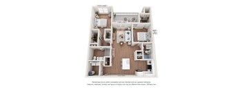B2 Floor Plan at The One at Spartanburg, Spartanburg, 29303