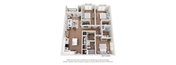 C1 Floor Plan at The One at Spartanburg, Spartanburg, SC, South Carolina