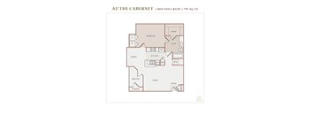 A1 Floor Plan at The Vineyards Apartments, Tennessee, 38138