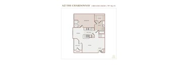 A2 Floor Plan at The Vineyards Apartments, Germantown, TN, 38138