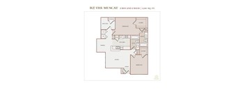 B2 Floor Plan at The Vineyards Apartments, Germantown, 38138