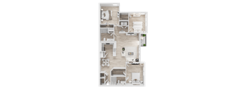 A detailed floor plan of a house with labeled rooms.