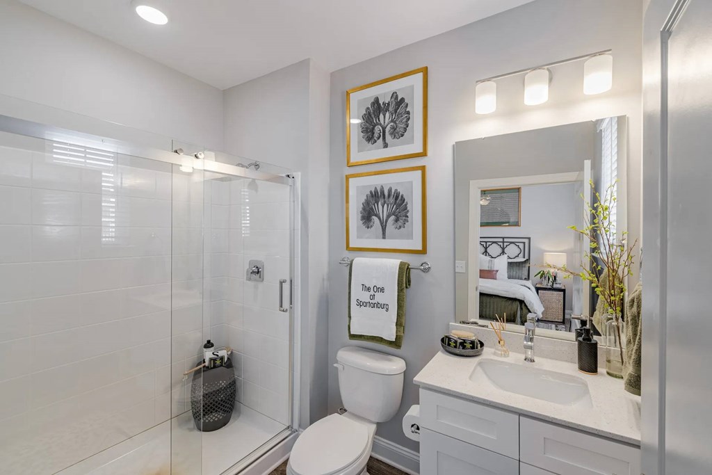 Luxurious Bathroom at The One at Spartanburg, Spartanburg, South Carolina
