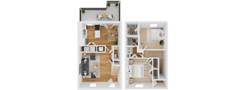B1 Floor Plan at The Garden District Apartments, Tennessee , 38138