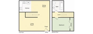 Goji 2Bed 1Bath 794 Sq.ft at Kiwi Goji Apartments, Memphis, TN,  38111