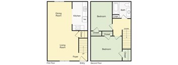 Goji 2Bed 1Bath 1200 Sq.ft at Kiwi Goji Apartments, Tennessee