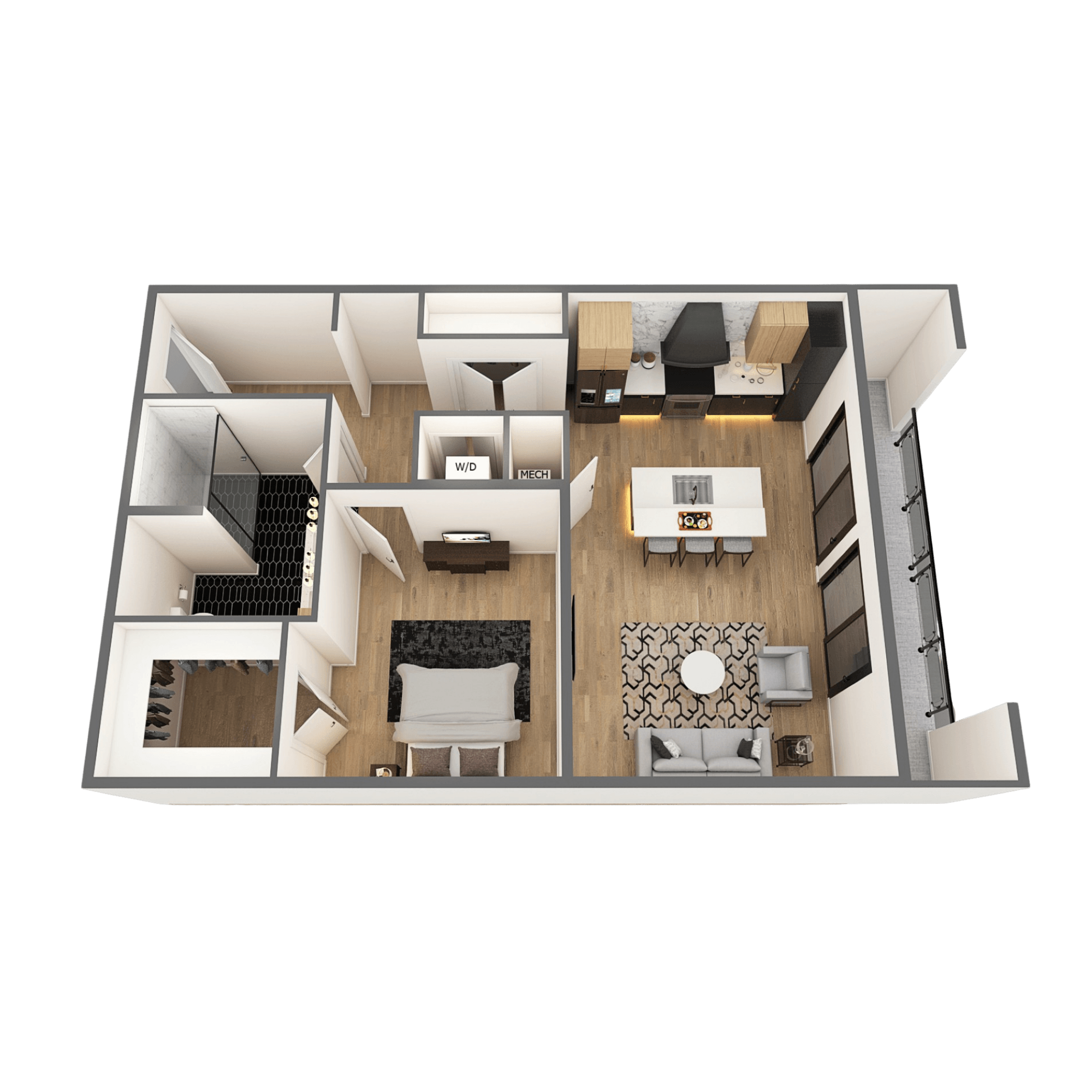 Grand Army Floor Plan at Chelsea Apartments, Missouri, 63112