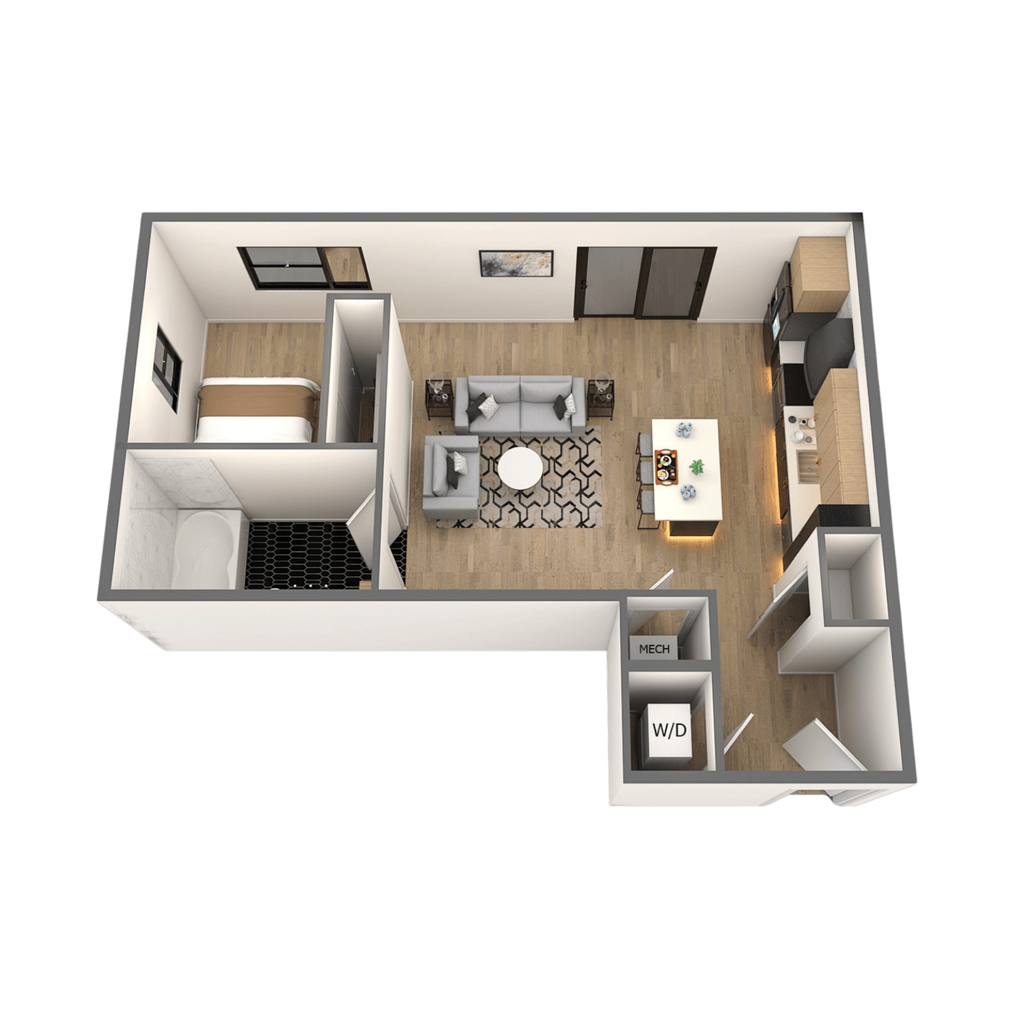 Great Lawn Floor Plan at Chelsea Apartments, St Louis, MO, 63112