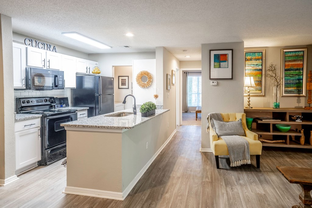 Living Room and Hallway at Grove Point, Georgia, 30093